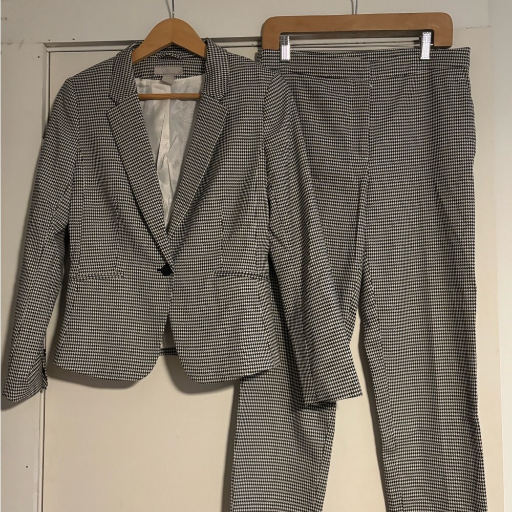H&M Women’s Houndstooth pant suit pantsuit